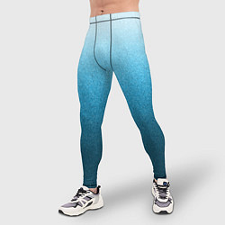 Тайтсы мужские Голубой мягкий градиент текстура крошка, цвет: 3D-принт — фото 2