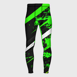 Мужские тайтсы Color black and green