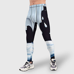 Тайтсы мужские Молочная текстура, цвет: 3D-принт — фото 2
