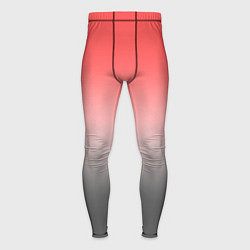 Тайтсы мужские Бледный красно-серый градиент, цвет: 3D-принт