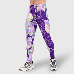 Тайтсы мужские Японские акварельные орхидеи, цвет: 3D-принт — фото 2