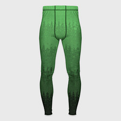 Тайтсы мужские Зеленый градиент текстурные полосы, цвет: 3D-принт