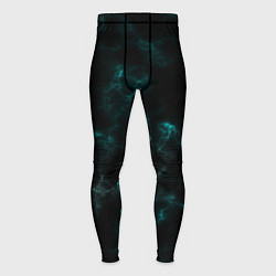 Мужские тайтсы Color black turquoise