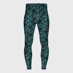 Тайтсы мужские Чёрным с синим абстрактная текстура, цвет: 3D-принт