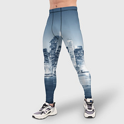 Тайтсы мужские New York город, цвет: 3D-принт — фото 2