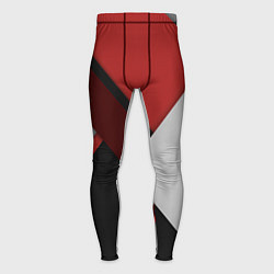 Тайтсы мужские Color black red grey, цвет: 3D-принт