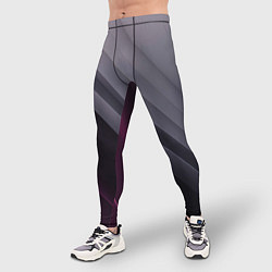 Тайтсы мужские Color black grey, цвет: 3D-принт — фото 2