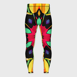 Тайтсы мужские Салатовый калейдоскоп, цвет: 3D-принт