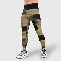 Тайтсы мужские Color yellow square, цвет: 3D-принт — фото 2