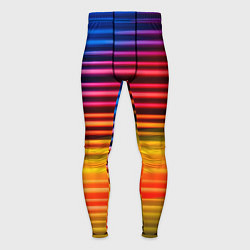 Тайтсы мужские Полосатый градиент, цвет: 3D-принт
