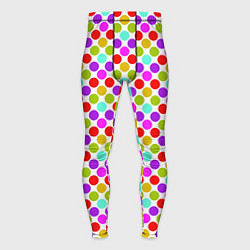 Мужские тайтсы Разноцветный горох на белом
