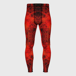 Мужские тайтсы Красно-черная кожа дракона