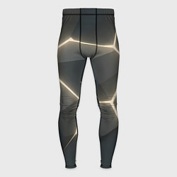 Тайтсы мужские Объемные серые плиты, цвет: 3D-принт