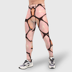 Тайтсы мужские Розовые пятна жирафа, цвет: 3D-принт — фото 2