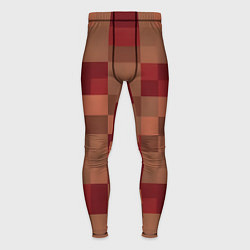 Тайтсы мужские Бордовые пиксели, цвет: 3D-принт