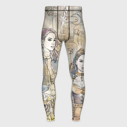 Тайтсы мужские Девушки стимпанк, цвет: 3D-принт