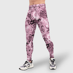 Тайтсы мужские Розовые лабубы паттерн, цвет: 3D-принт — фото 2