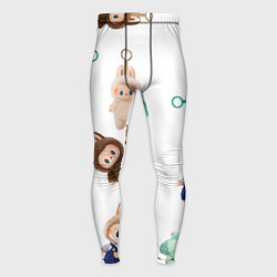 Тайтсы мужские Много игрушек лабубу, цвет: 3D-принт