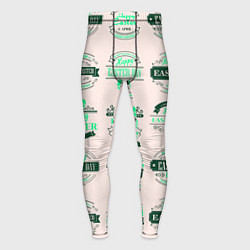 Тайтсы мужские Easter turquoise, цвет: 3D-принт