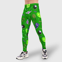 Тайтсы мужские Halloween green, цвет: 3D-принт — фото 2