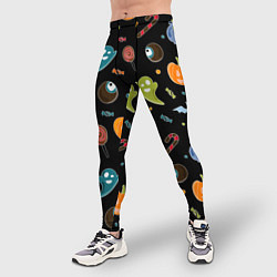 Тайтсы мужские Halloween black, цвет: 3D-принт — фото 2