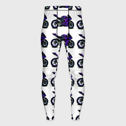 Тайтсы мужские Motorcycle purple gloss, цвет: 3D-принт