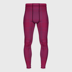 Тайтсы мужские Burgundy checkered, цвет: 3D-принт