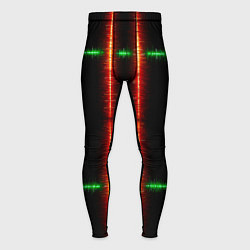 Мужские тайтсы Color black green red lines