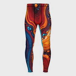 Тайтсы мужские Пламя и синева, цвет: 3D-принт