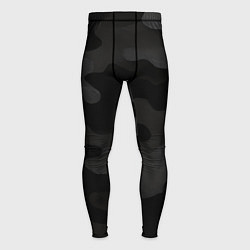 Мужские тайтсы Черно-серая текстура камуфляжа