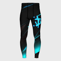 Тайтсы мужские Doom neon stripes, цвет: 3D-принт