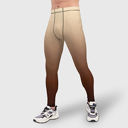 Тайтсы мужские Мокко мусс омбре, цвет: 3D-принт — фото 2