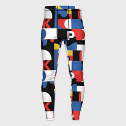 Тайтсы мужские Геометрия букв, цвет: 3D-принт