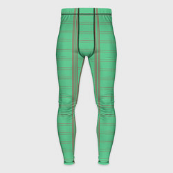 Мужские тайтсы Color green cage brown stripes