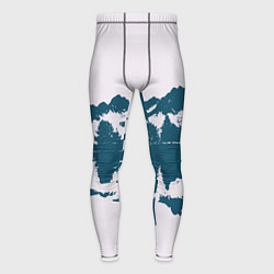 Тайтсы мужские Лес и озеро, цвет: 3D-принт