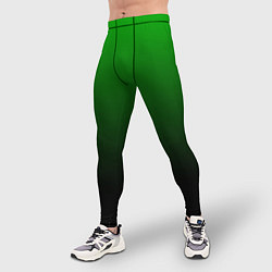 Тайтсы мужские Green gradient, цвет: 3D-принт — фото 2