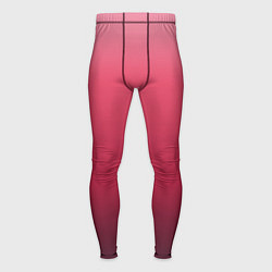 Тайтсы мужские Градиент гранатовый, цвет: 3D-принт