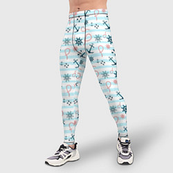Тайтсы мужские Морская тема, цвет: 3D-принт — фото 2