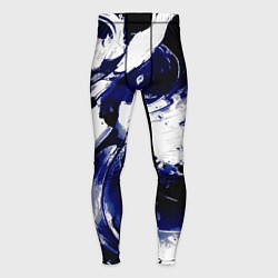 Мужские тайтсы Чёрно-фиолетовый абстракция волна