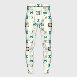 Тайтсы мужские Узорчатый паттерн в квадратных ячейках, цвет: 3D-принт