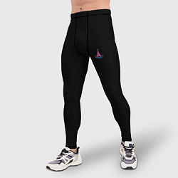 Тайтсы мужские New year eve in the forest, цвет: 3D-принт — фото 2