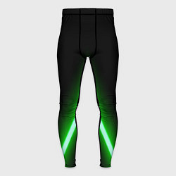 Тайтсы мужские Color neon green, цвет: 3D-принт