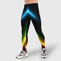 Тайтсы мужские Neon multicolored lines, цвет: 3D-принт — фото 2