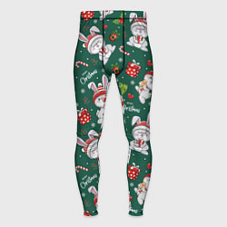 Мужские тайтсы Новогодние зайчики