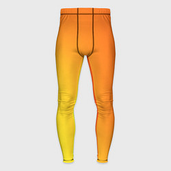 Тайтсы мужские Color orange red, цвет: 3D-принт