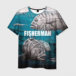 Футболка мужская Best fisherman, цвет: 3D-принт