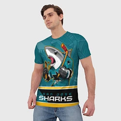 Футболка мужская San Jose Sharks, цвет: 3D-принт — фото 2