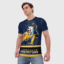 Футболка мужская Nashville Predators, цвет: 3D-принт — фото 2