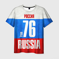 Футболка мужская Russia: from 76, цвет: 3D-принт