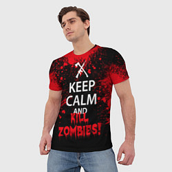 Футболка мужская Keep Calm & Kill Zombies, цвет: 3D-принт — фото 2